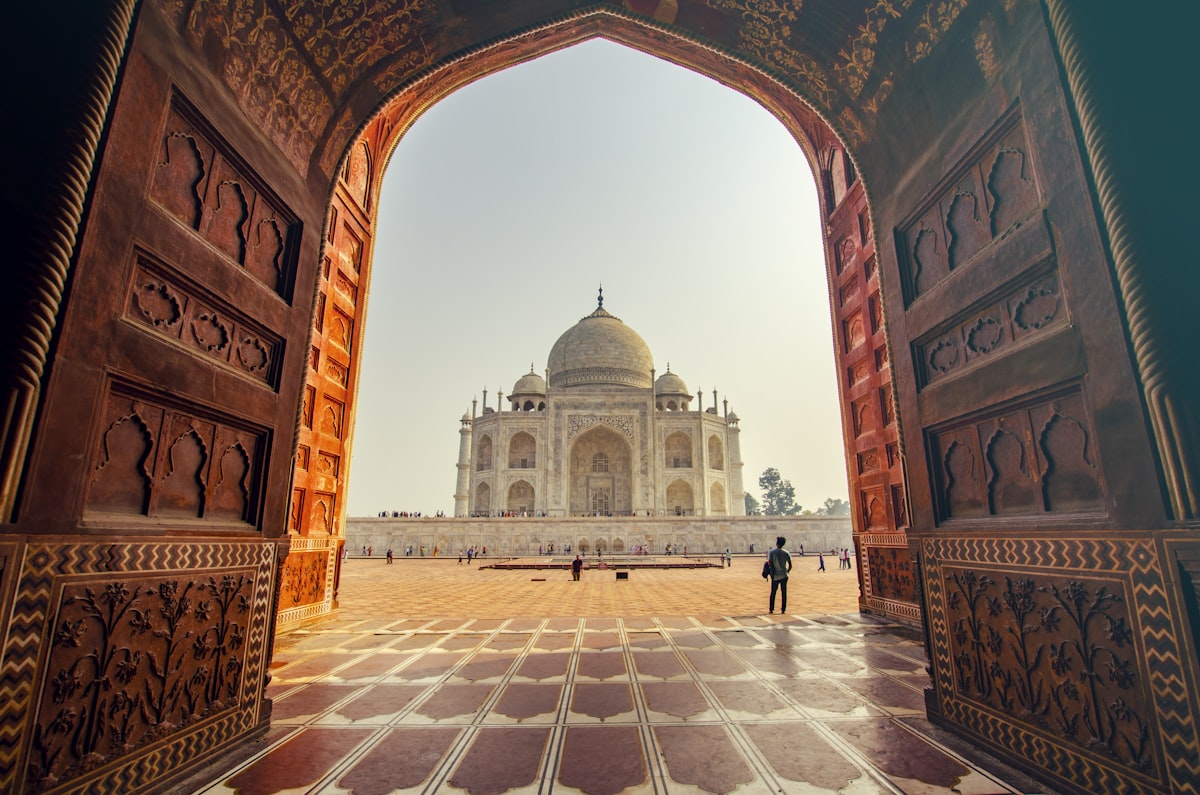Majestic red stone architecture of India's historical forts